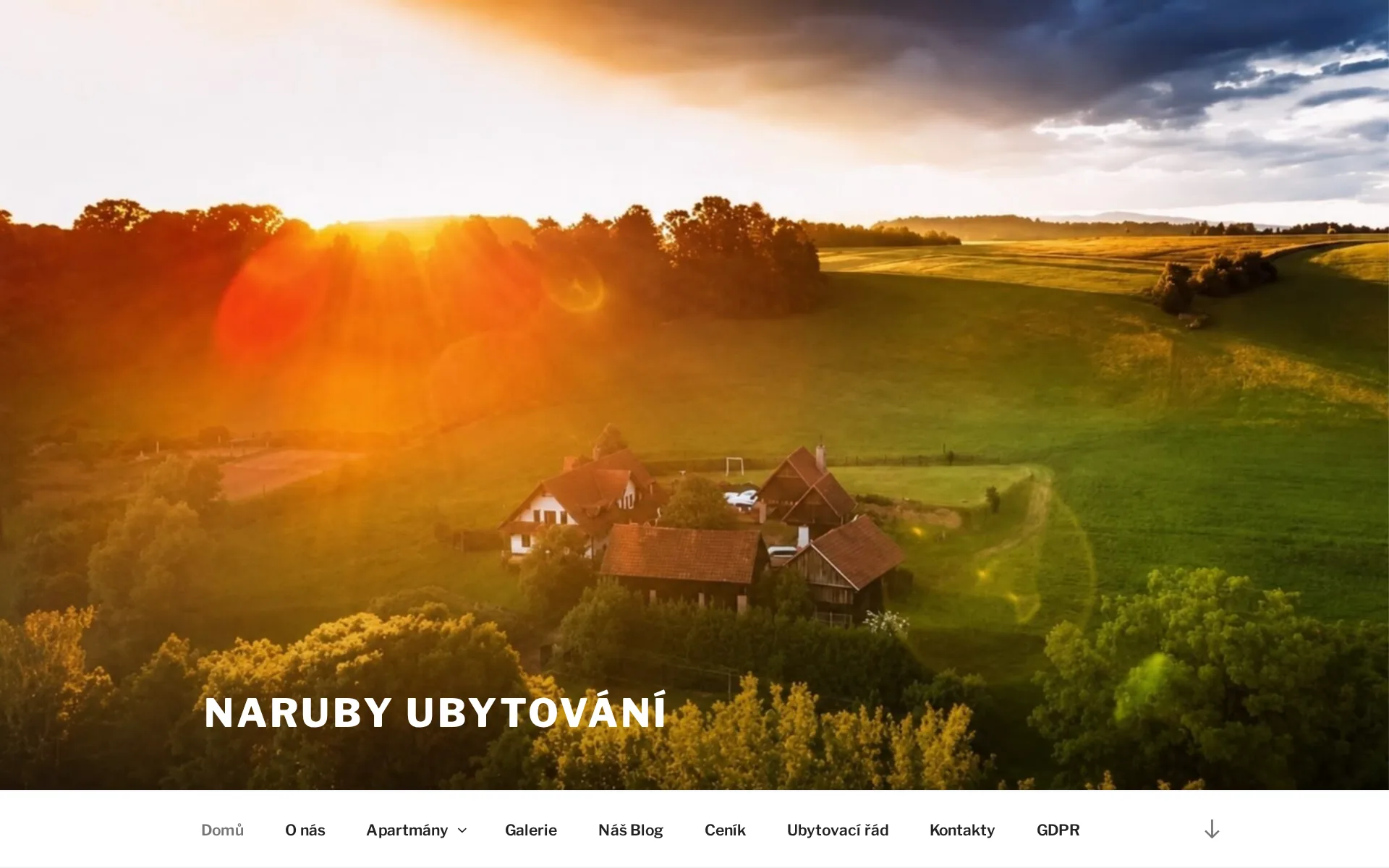 Naruby Ubytování: Úvodní sekce